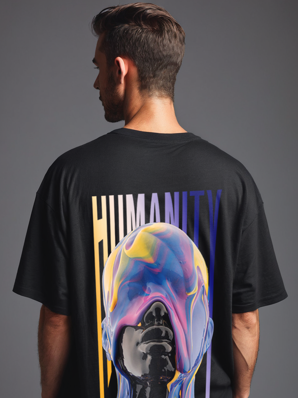 Humanity oversize T-shirt, zoomed back side