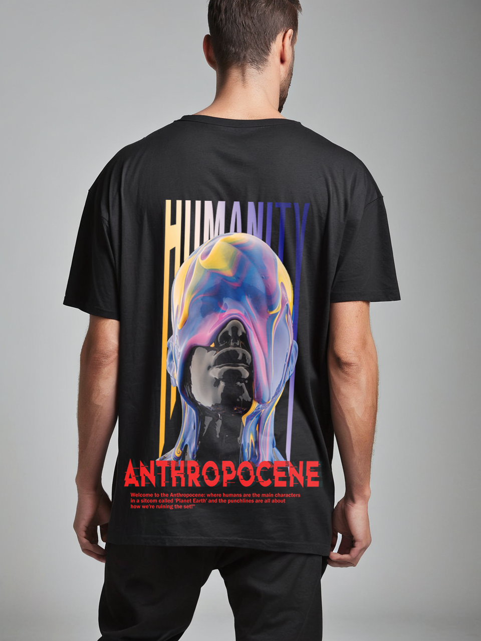 Humanity oversize T-shirt, full back side