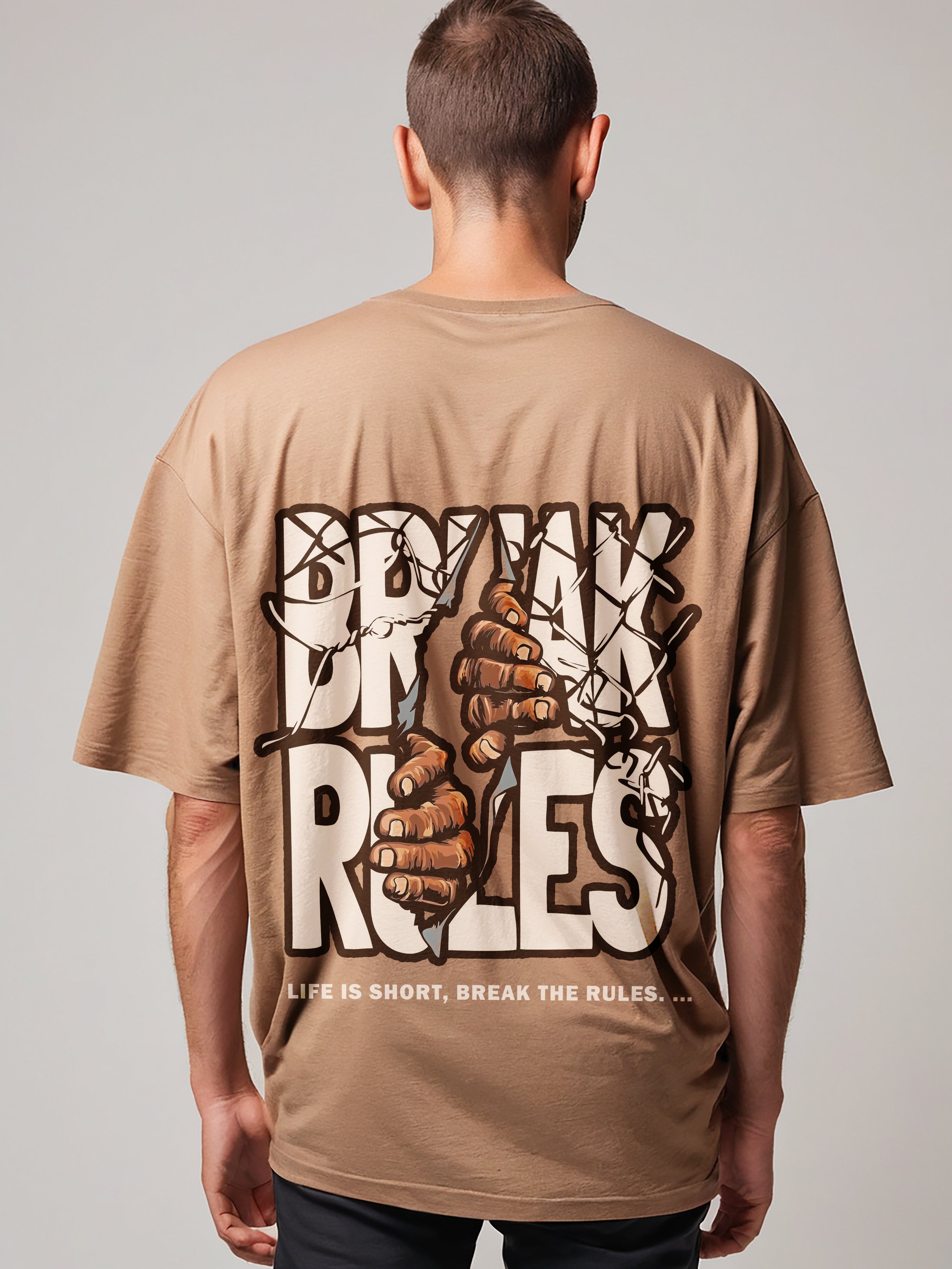 Break Rules oversize T-shirt, back side