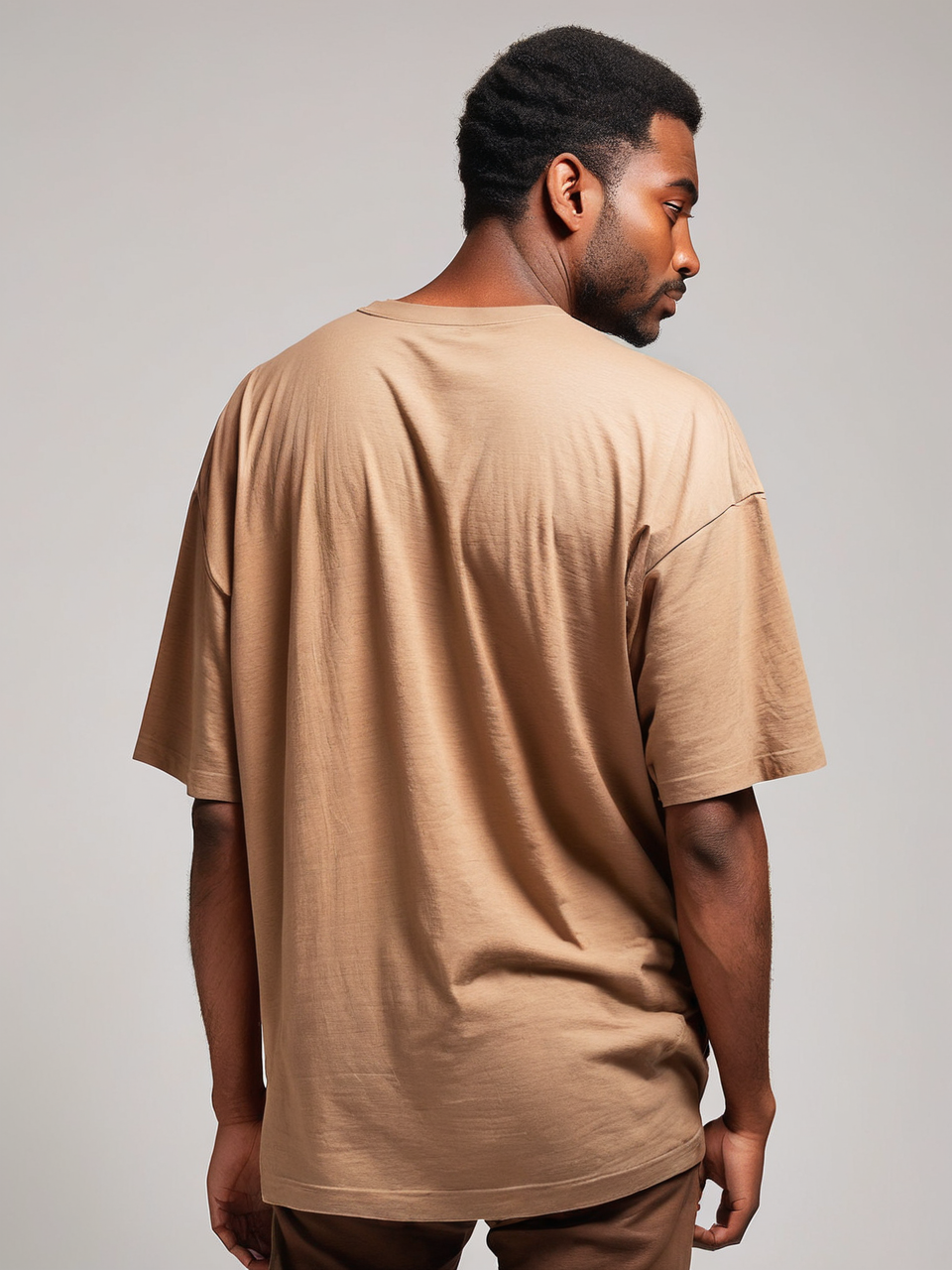 Beige Solid | Oversized T-Shirt