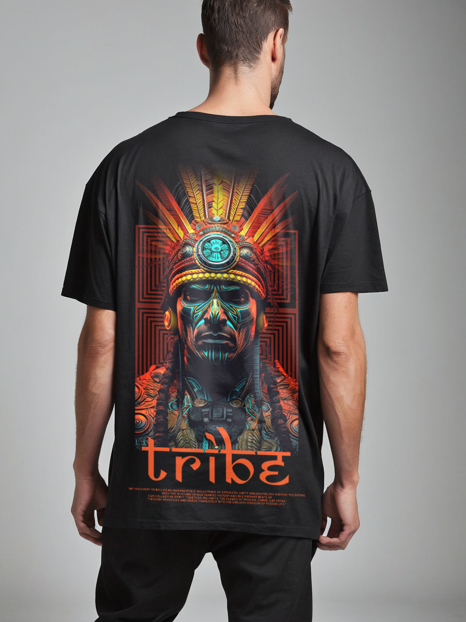 Tribe oversize T-shirt, back side