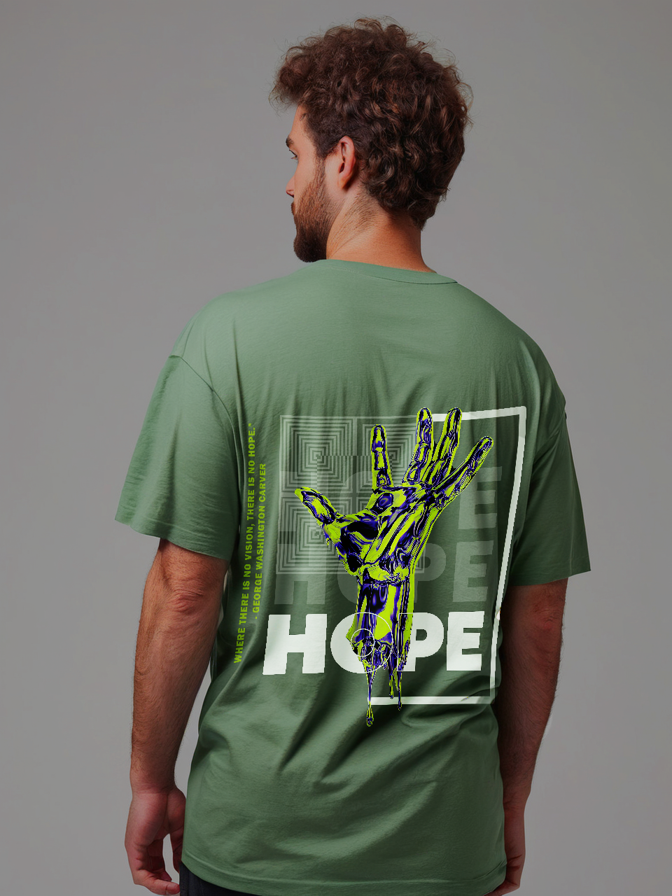 Hope oversize T-shirt, closeup