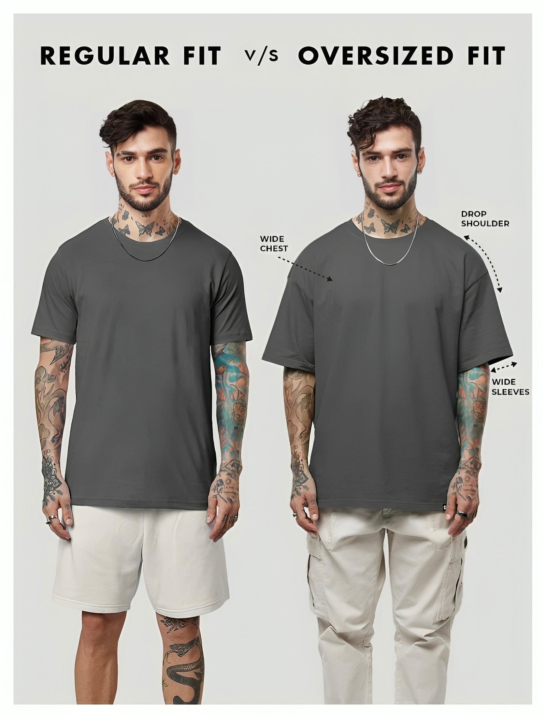 Beige Solid | Oversized T-Shirt